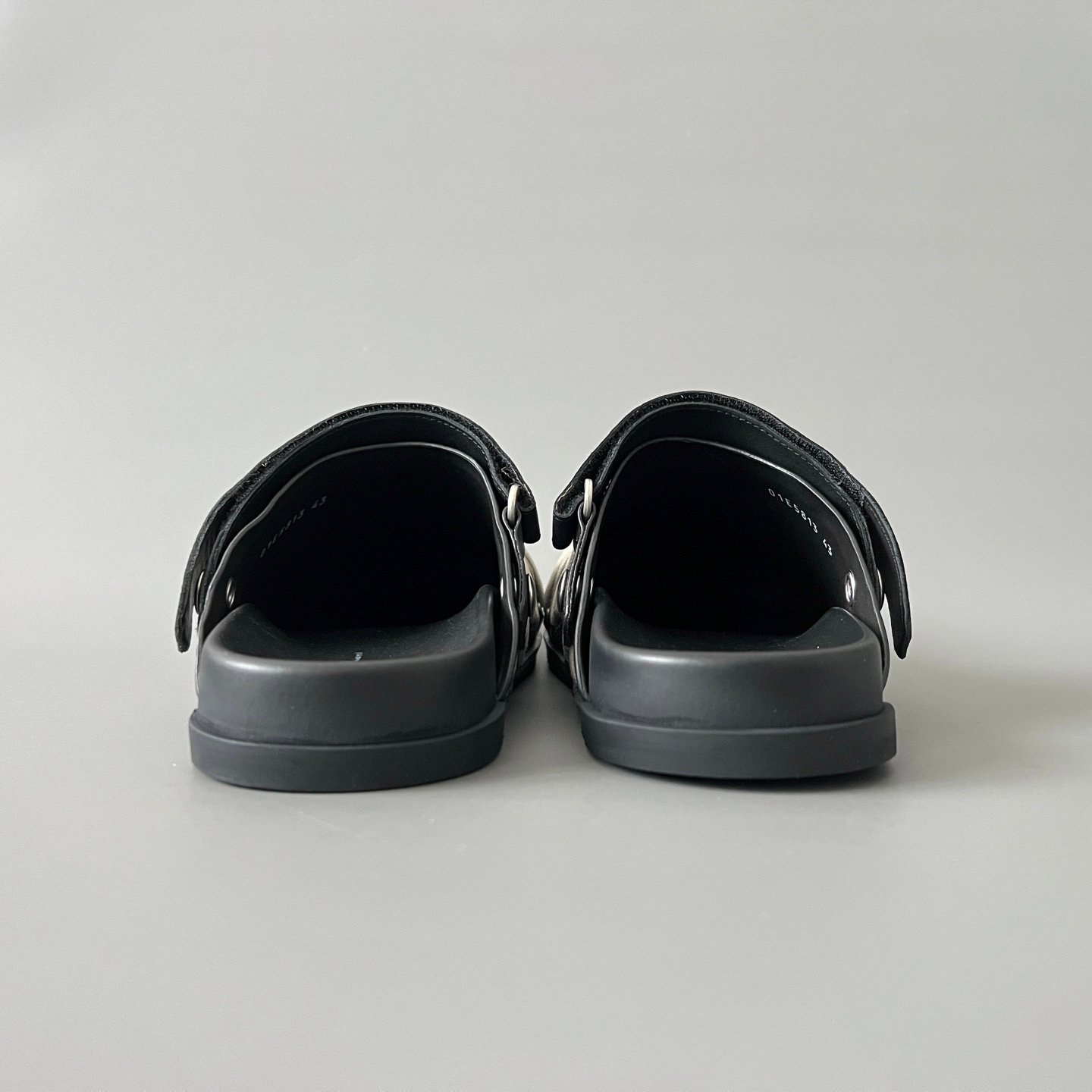 Aurora Custom Rick Owens Mainline Leather Megalace Sabot Clogs - Black Calfskin with Cream Megalace (1:1 Deconstructed) - Image 5