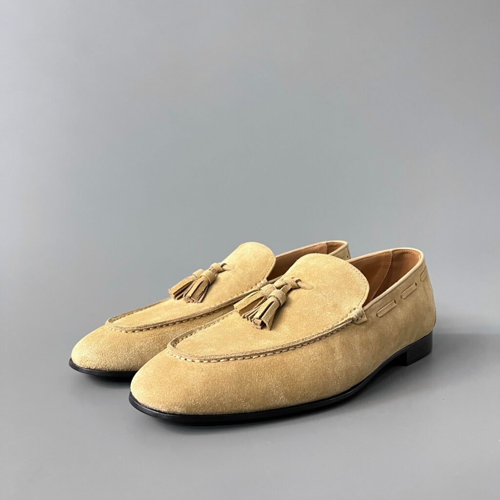 Aurora Custom Loro Piana Mainline Classic Tassel Loafer - Premium Desert Sand Suede Edition