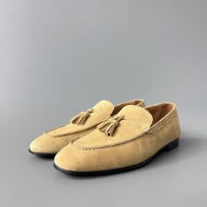 Aurora Custom Loro Piana Mainline Classic Tassel Loafer - Premium Desert Sand Suede Edition