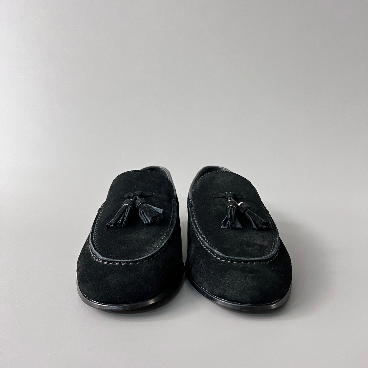 Aurora Custom Loro Piana Mainline Classic Tassel Loafer - Premium Onyx Black Suede Edition - Image 2