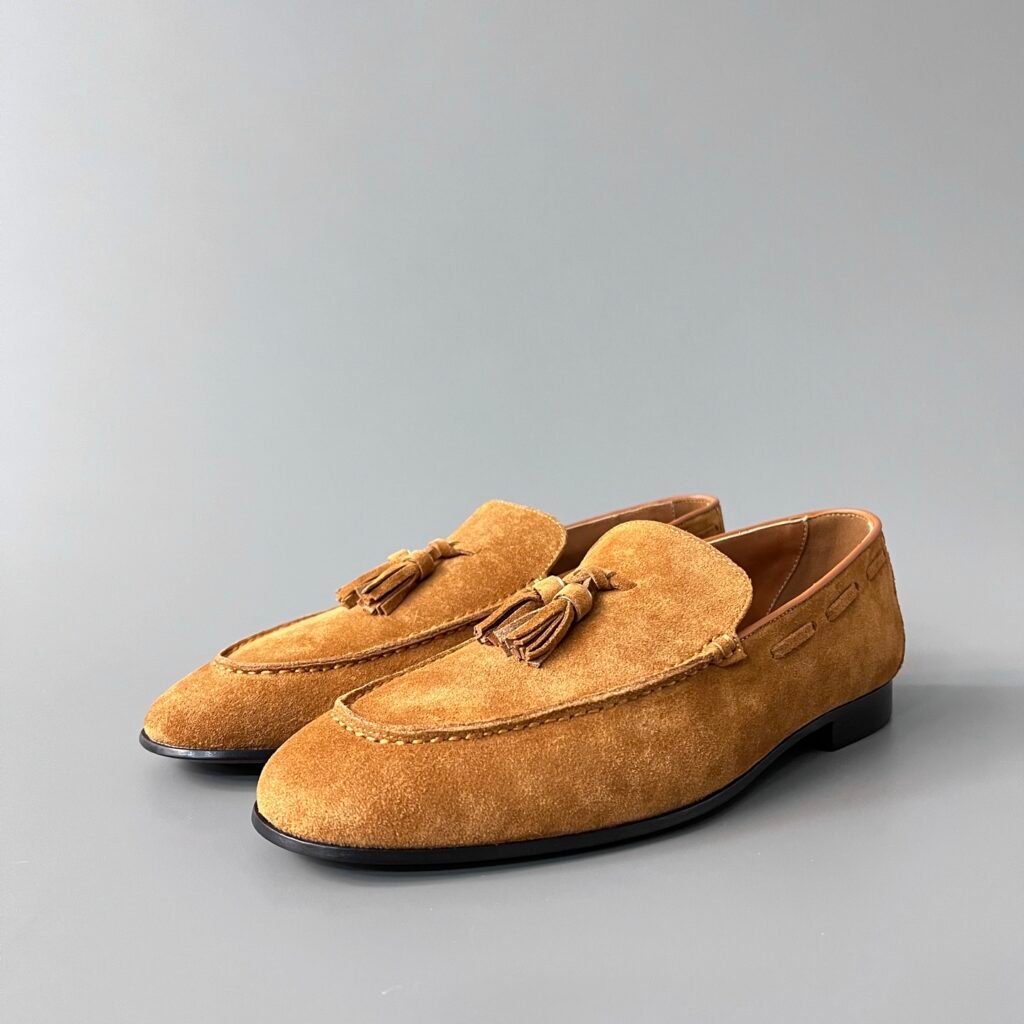 Aurora Custom Loro Piana Mainline Classic Tassel Loafer - Premium Tobacco Brown Suede Edition