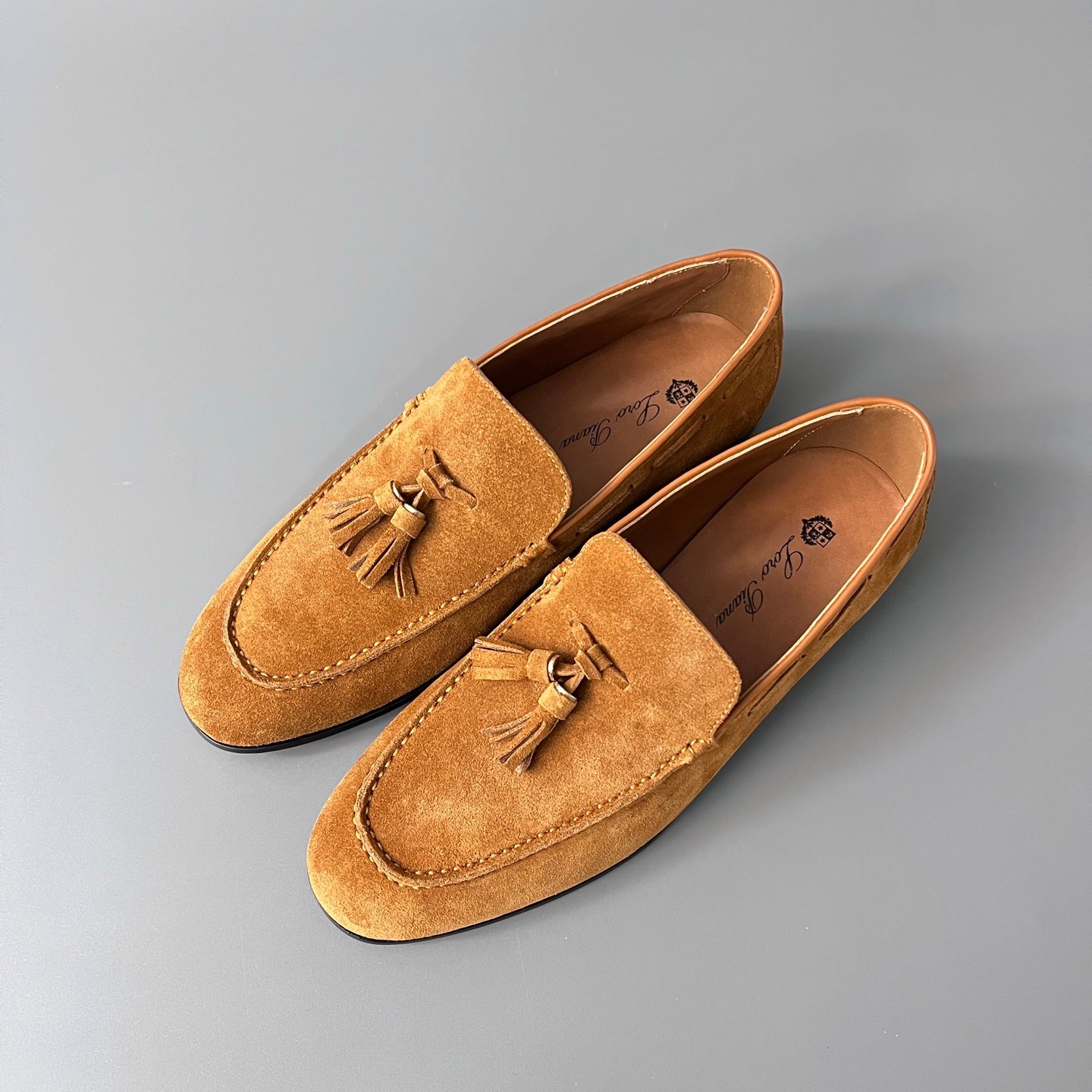 Aurora Custom Loro Piana Mainline Classic Tassel Loafer - Premium Tobacco Brown Suede Edition - Image 8