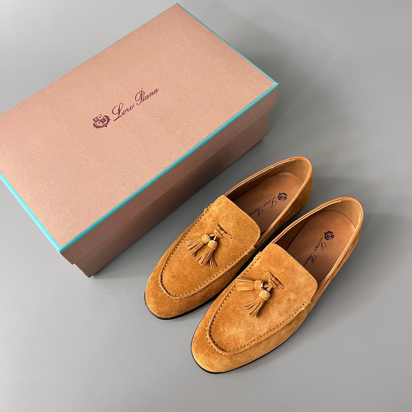 Aurora Custom Loro Piana Mainline Classic Tassel Loafer - Premium Tobacco Brown Suede Edition - Image 9