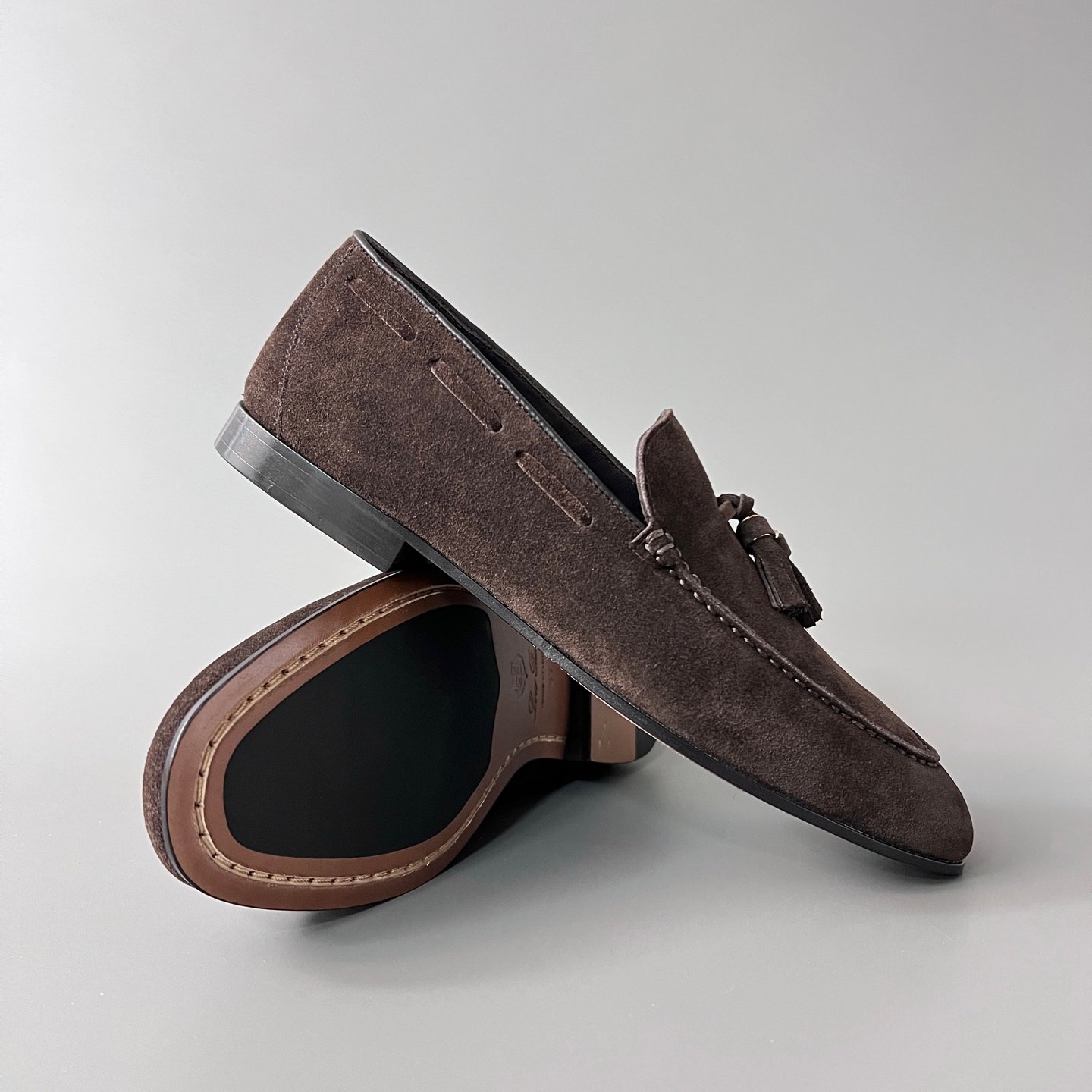 Aurora Custom Loro Piana Mainline Classic Tassel Loafer - Premium Dark Chocolate Suede Edition - Image 7