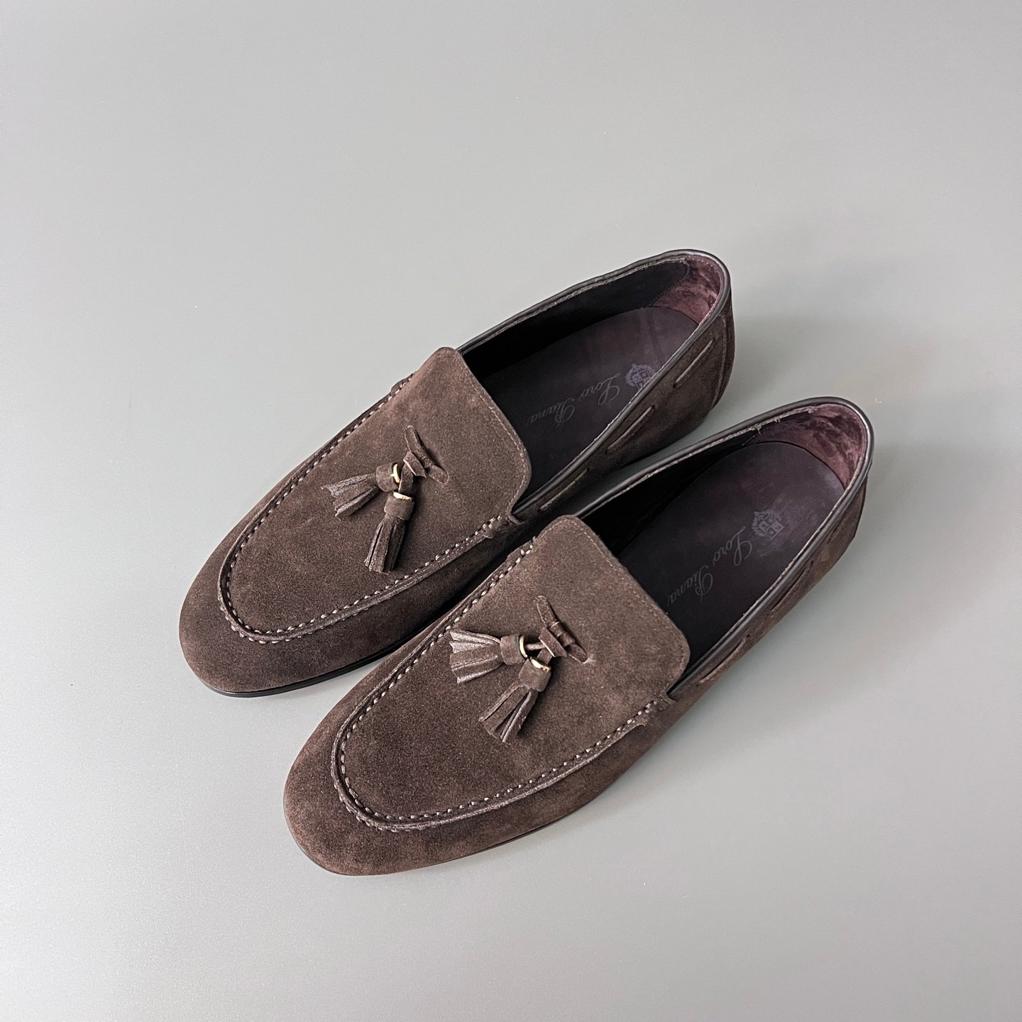 Aurora Custom Loro Piana Mainline Classic Tassel Loafer - Premium Dark Chocolate Suede Edition - Image 8