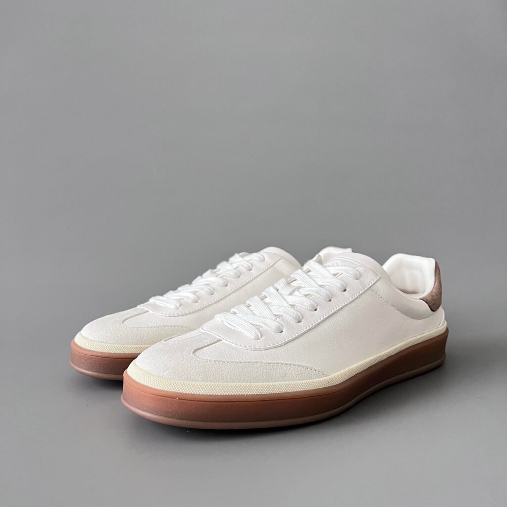 Aurora Custom Loro Piana Classic Play Low-Top Sneaker - Triple Off-White Suede with Transparent Gum Outsole (Unisex Edition)
