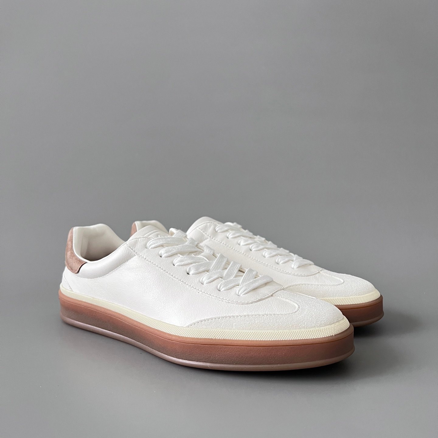 Aurora Custom Loro Piana Classic Play Low-Top Sneaker - Triple Off-White Suede with Transparent Gum Outsole (Unisex Edition) - Image 3