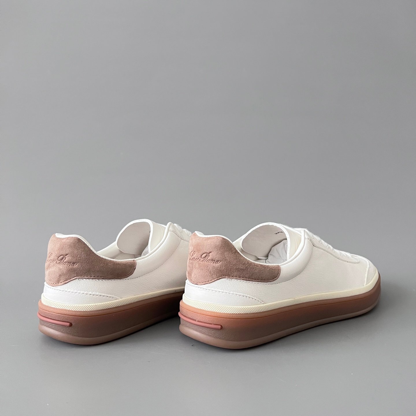 Aurora Custom Loro Piana Classic Play Low-Top Sneaker - Triple Off-White Suede with Transparent Gum Outsole (Unisex Edition) - Image 4