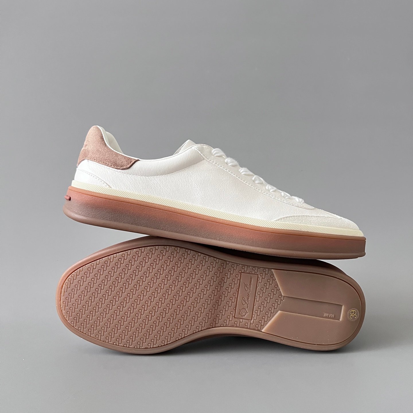 Aurora Custom Loro Piana Classic Play Low-Top Sneaker - Triple Off-White Suede with Transparent Gum Outsole (Unisex Edition) - Image 6