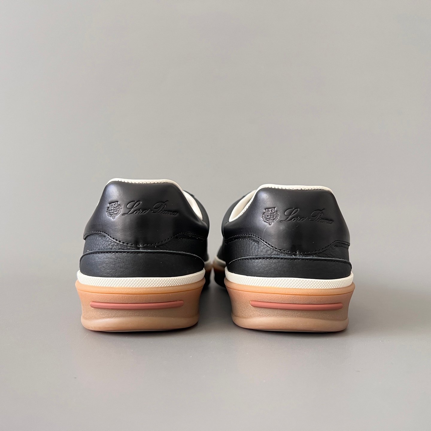 Aurora Custom Loro Piana Classic Play Low-Top Sneaker - Midnight Black Leather & Suede Hybrid with Transparent Gum Outsole (Unisex Edition) - Image 5