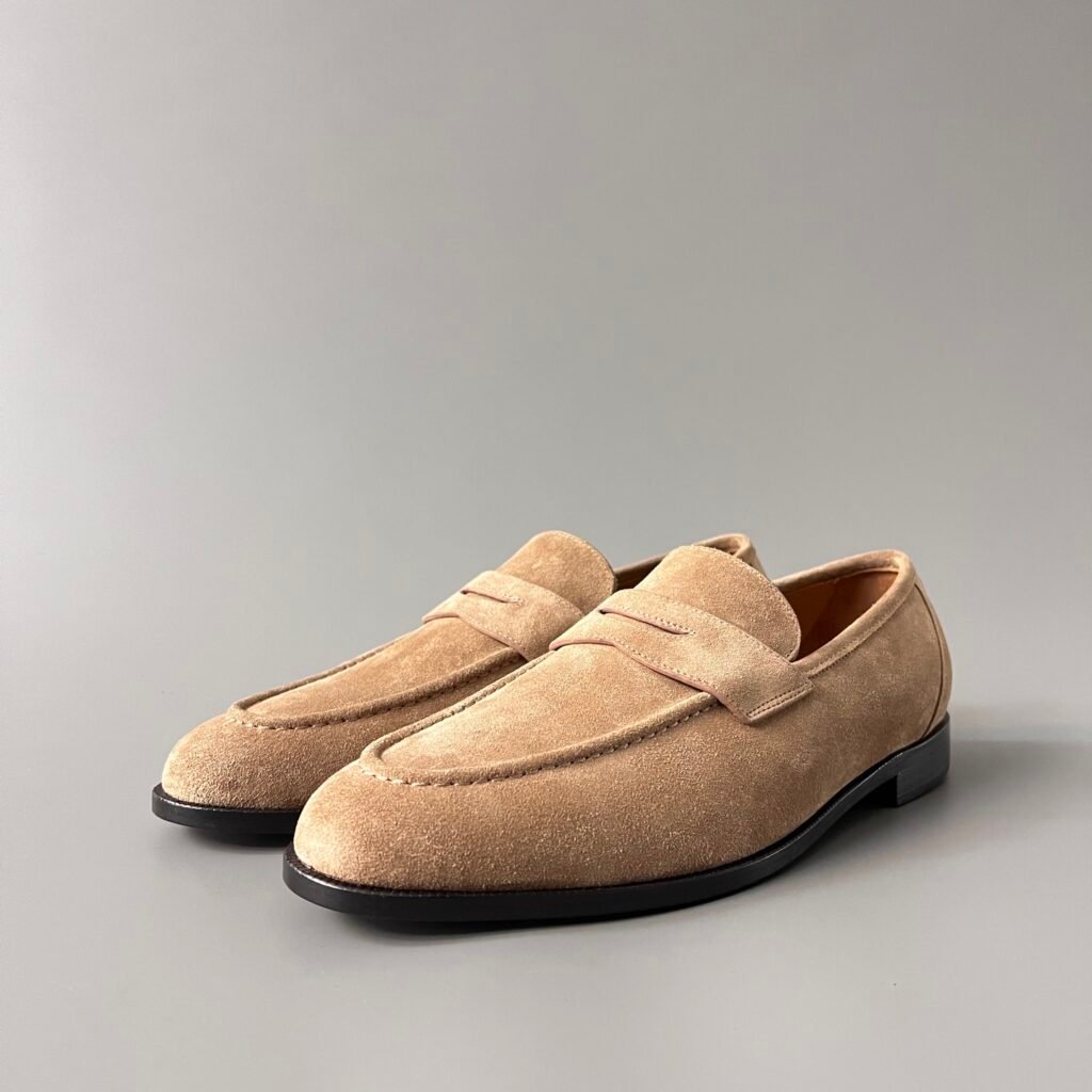 Aurora Custom Loro Piana Mainline Sergio Loafer - Premium Desert Sand Suede Edition (Full Leather Sole Custom Edition)