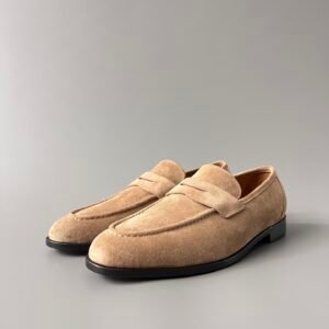 Aurora Custom Loro Piana Mainline Sergio Loafer - Premium Desert Sand Suede Edition (Full Leather Sole Custom Edition)