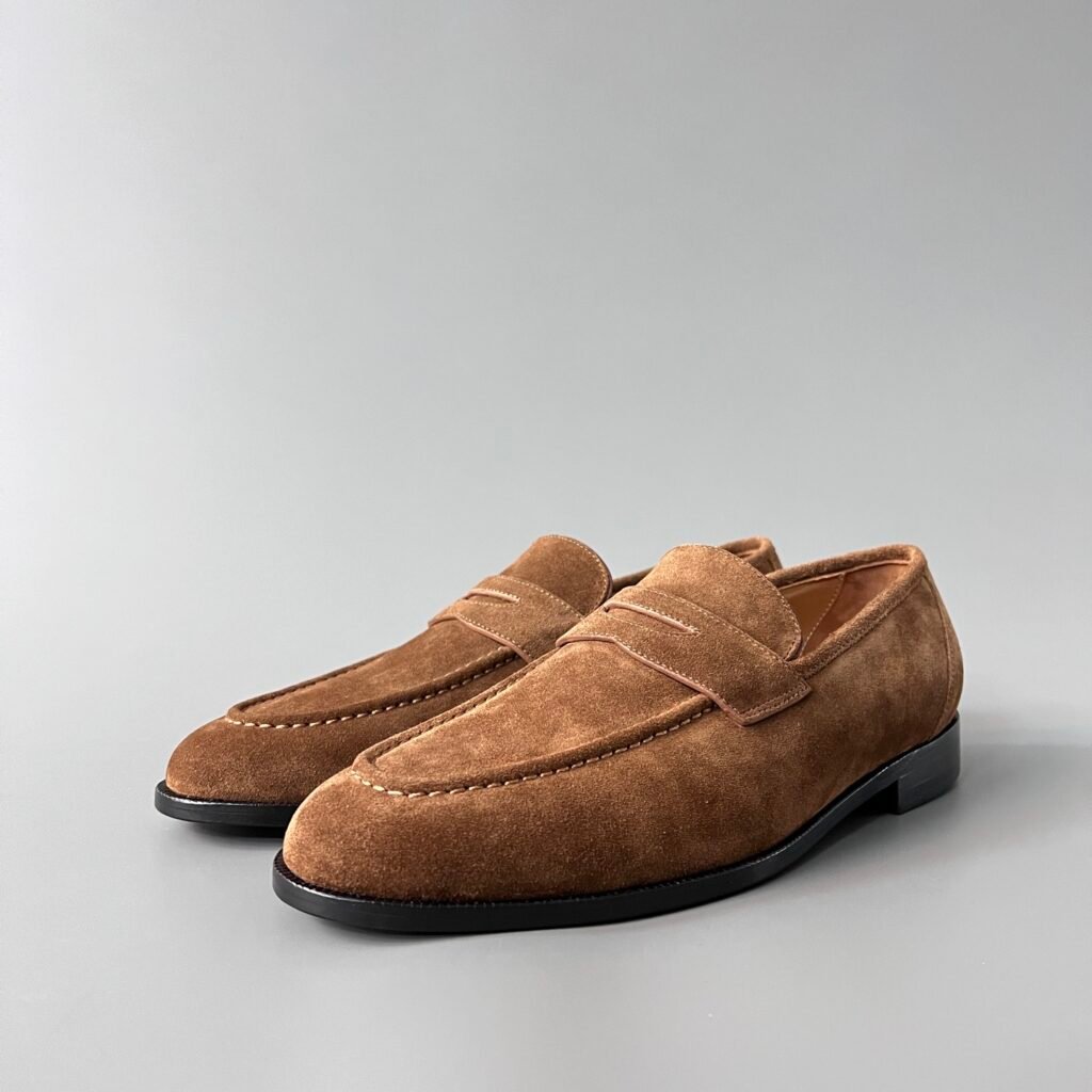 Aurora Custom Loro Piana Mainline Sergio Loafer - Premium Tobacco Brown Suede Edition (Full Leather Sole Custom Edition)