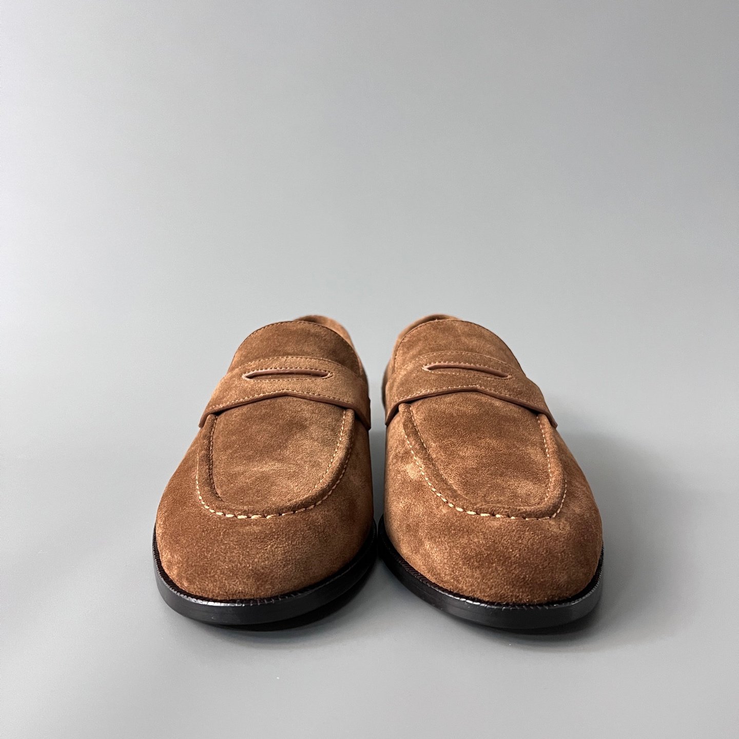 Aurora Custom Loro Piana Mainline Sergio Loafer - Premium Tobacco Brown Suede Edition (Full Leather Sole Custom Edition) - Image 2