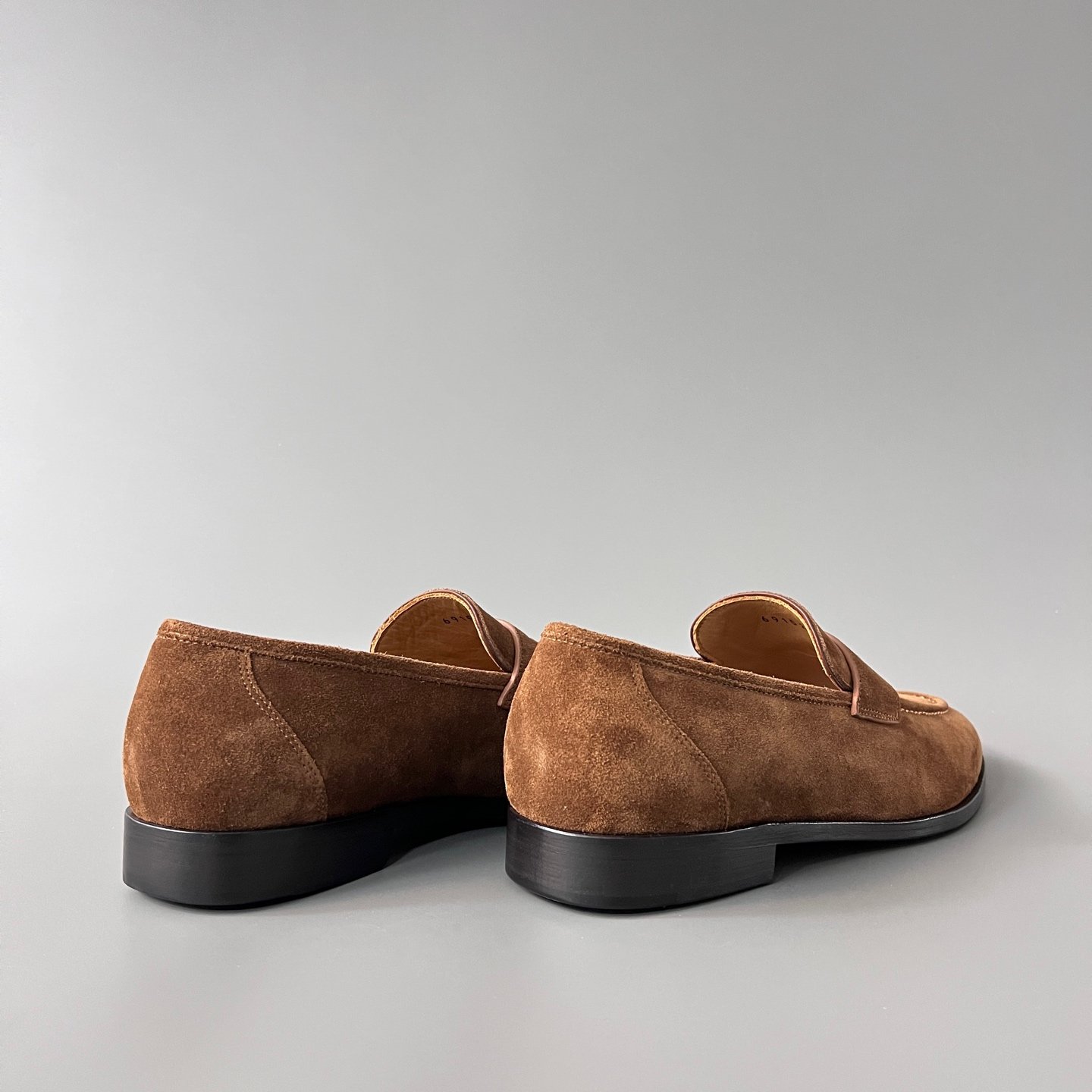 Aurora Custom Loro Piana Mainline Sergio Loafer - Premium Tobacco Brown Suede Edition (Full Leather Sole Custom Edition) - Image 4