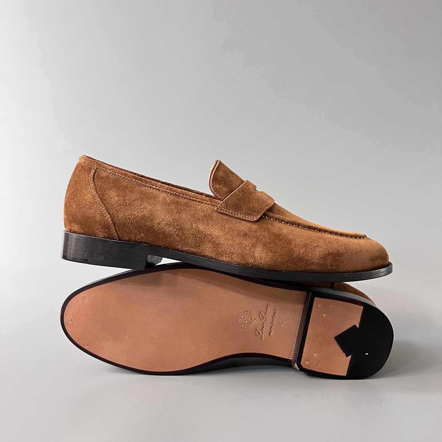 Aurora Custom Loro Piana Mainline Sergio Loafer - Premium Tobacco Brown Suede Edition (Full Leather Sole Custom Edition) - Image 6