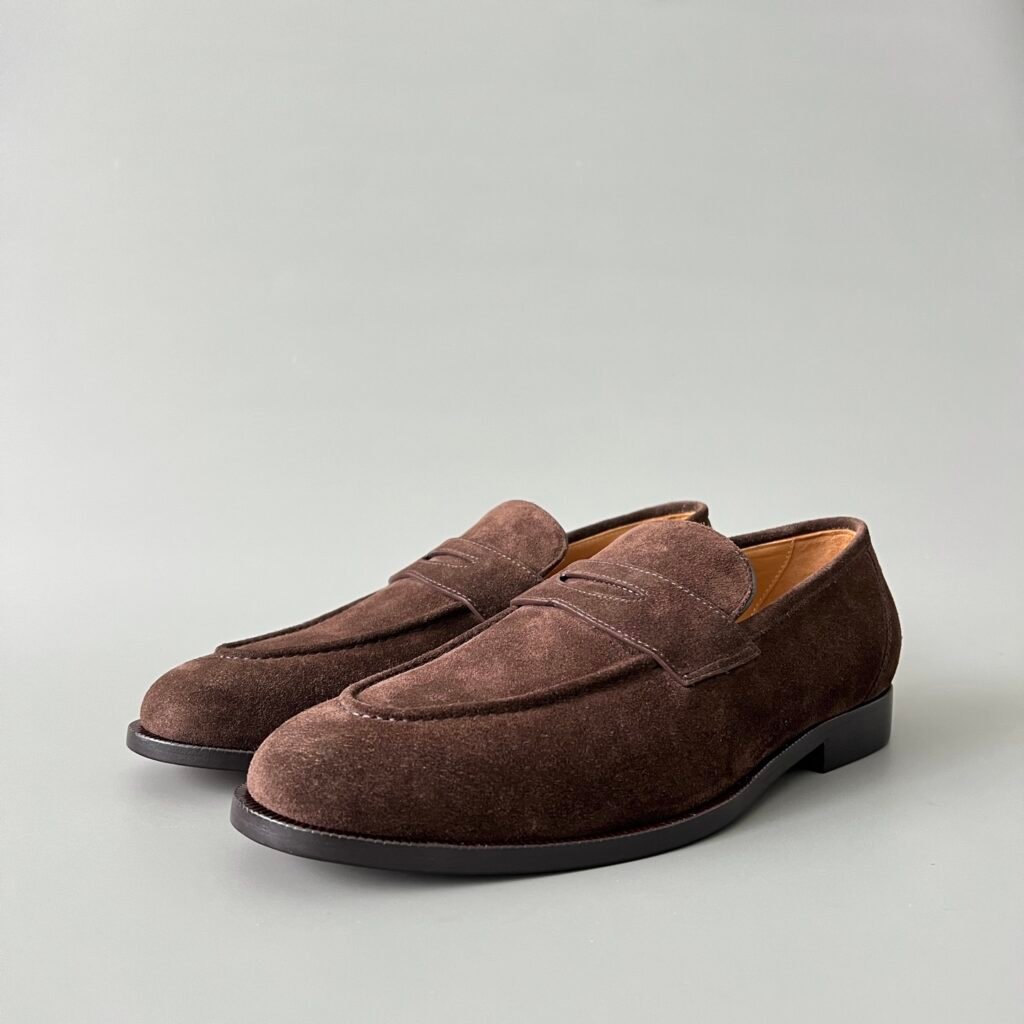 Aurora Custom Loro Piana Mainline Sergio Loafer - Premium Dark Chocolate Suede Edition (Full Leather Sole Custom Edition)