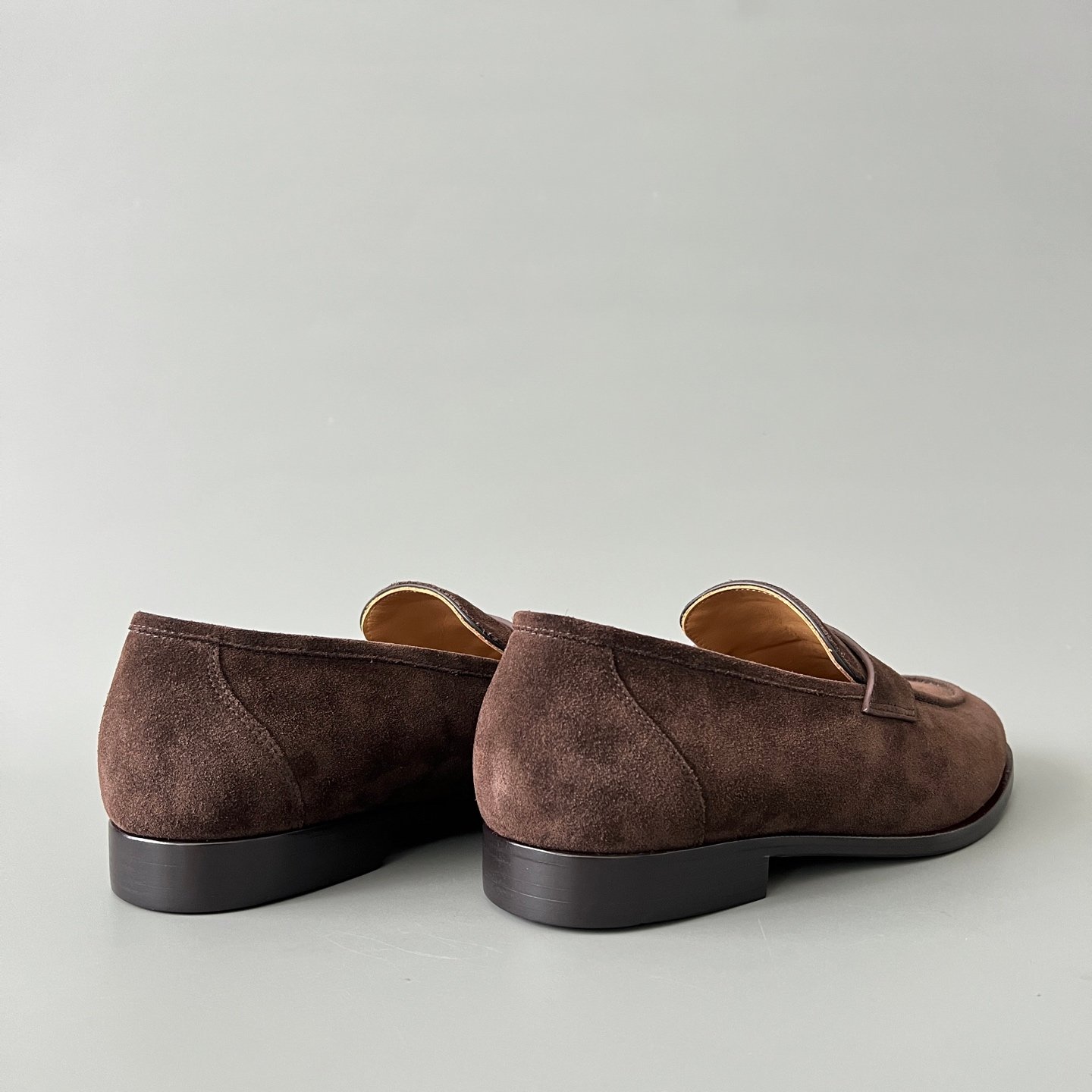 Aurora Custom Loro Piana Mainline Sergio Loafer - Premium Dark Chocolate Suede Edition (Full Leather Sole Custom Edition) - Image 4