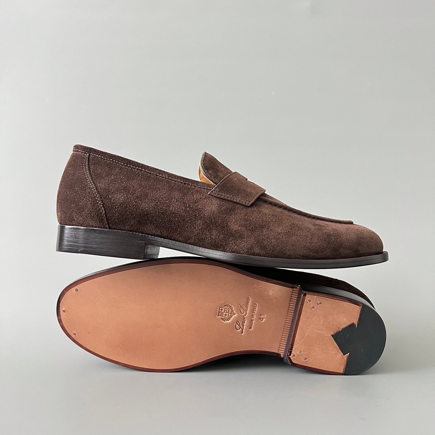 Aurora Custom Loro Piana Mainline Sergio Loafer - Premium Dark Chocolate Suede Edition (Full Leather Sole Custom Edition) - Image 6
