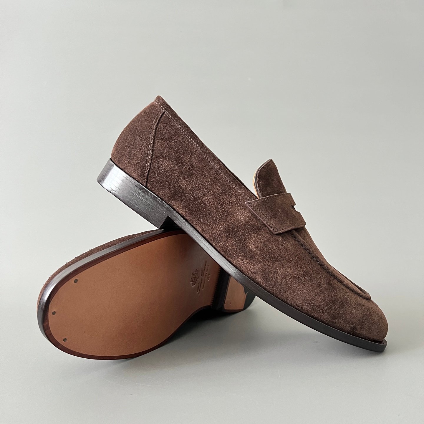 Aurora Custom Loro Piana Mainline Sergio Loafer - Premium Dark Chocolate Suede Edition (Full Leather Sole Custom Edition) - Image 7