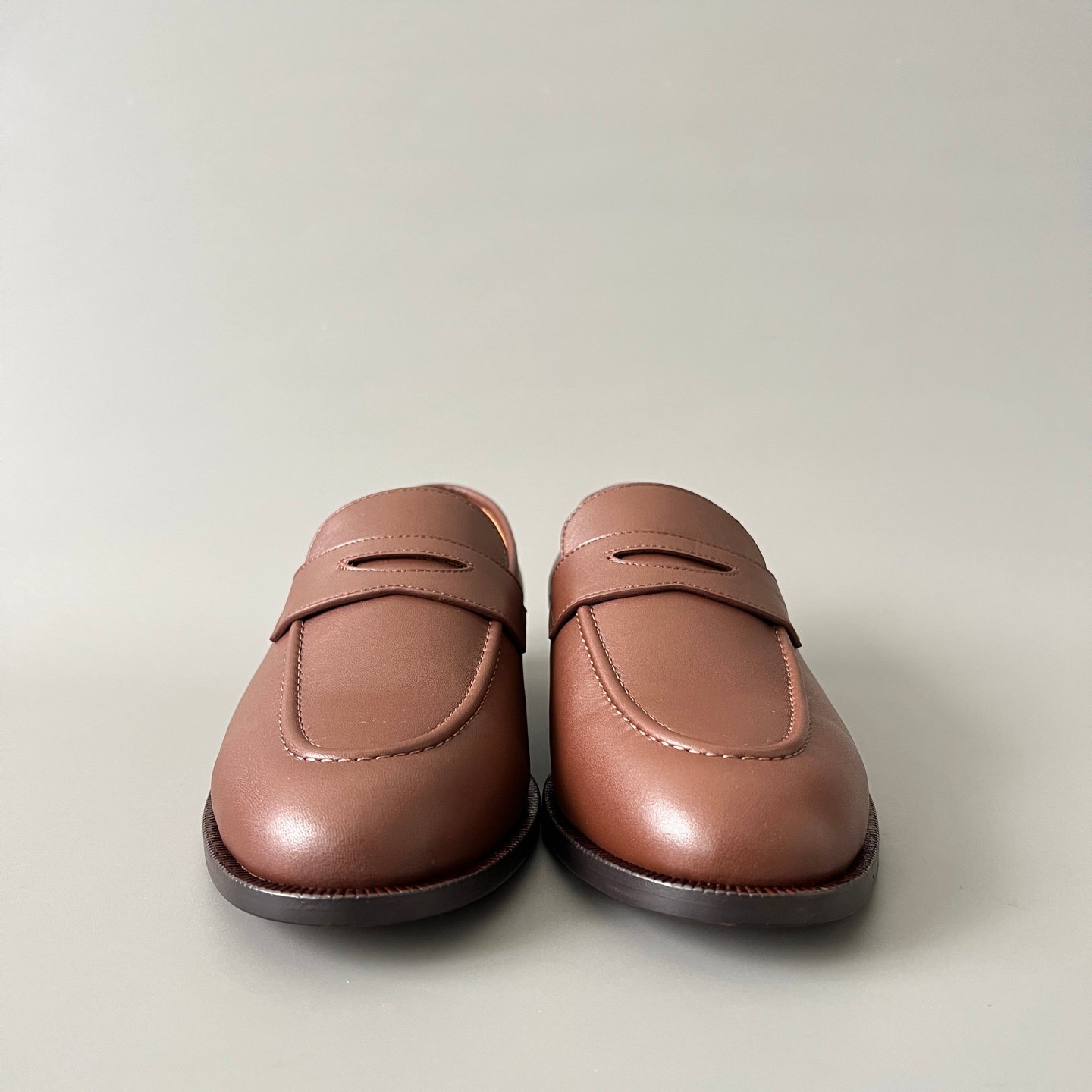 Aurora Custom Loro Piana Mainline Sergio Loafer - Premium Tobacco Brown Smooth Calfskin Edition (Full Leather Sole Custom Edition) - Image 2