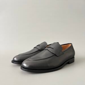 Aurora Custom Loro Piana Mainline Sergio Loafer - Premium Onyx Black Smooth Calfskin Edition (Full Leather Sole Custom Edition)