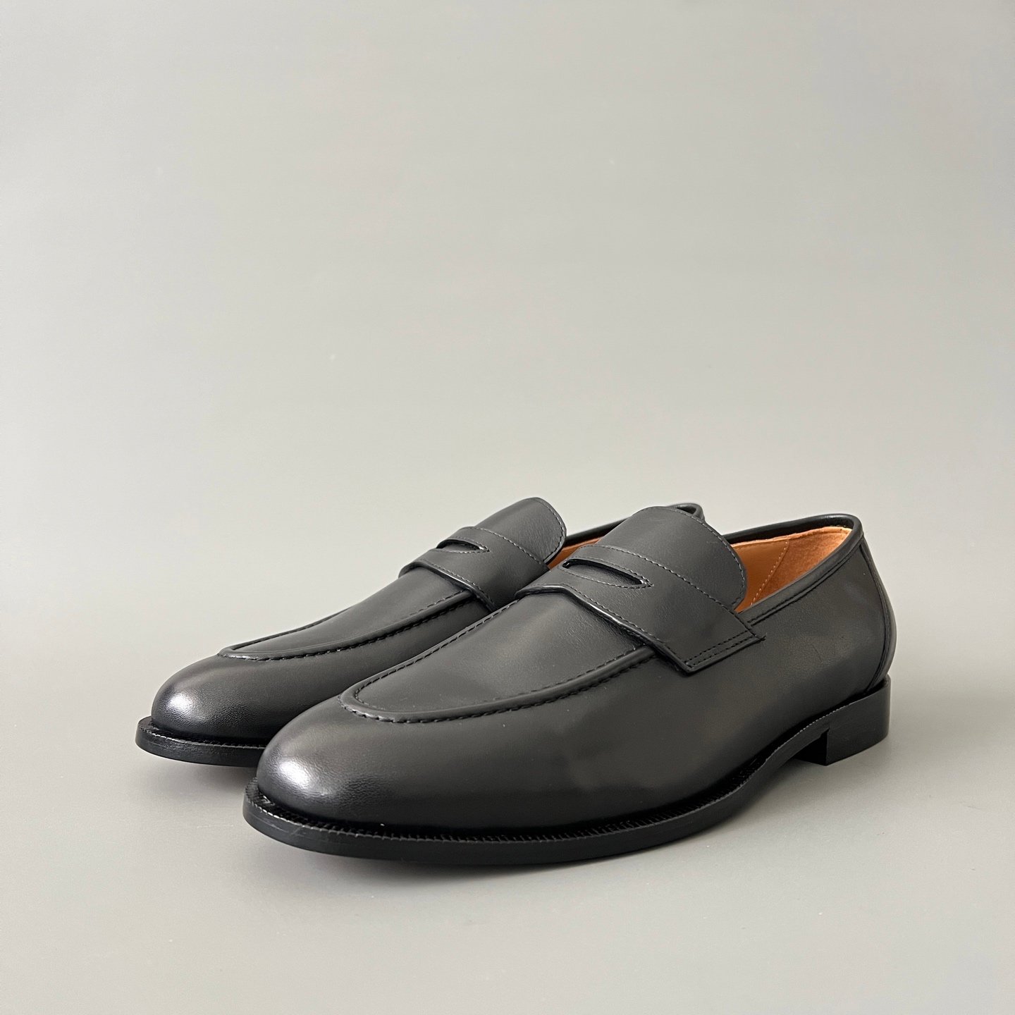 Aurora Custom Loro Piana Mainline Sergio Loafer - Premium Onyx Black Smooth Calfskin Edition (Full Leather Sole Custom Edition)