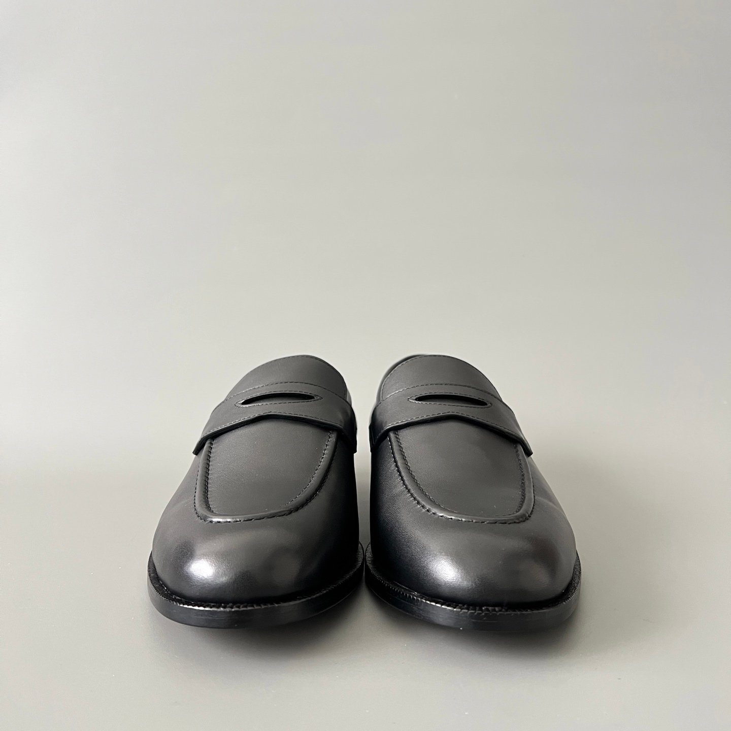 Aurora Custom Loro Piana Mainline Sergio Loafer - Premium Onyx Black Smooth Calfskin Edition (Full Leather Sole Custom Edition) - Image 2