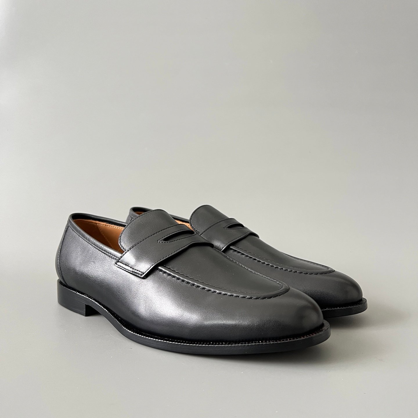 Aurora Custom Loro Piana Mainline Sergio Loafer - Premium Onyx Black Smooth Calfskin Edition (Full Leather Sole Custom Edition) - Image 3