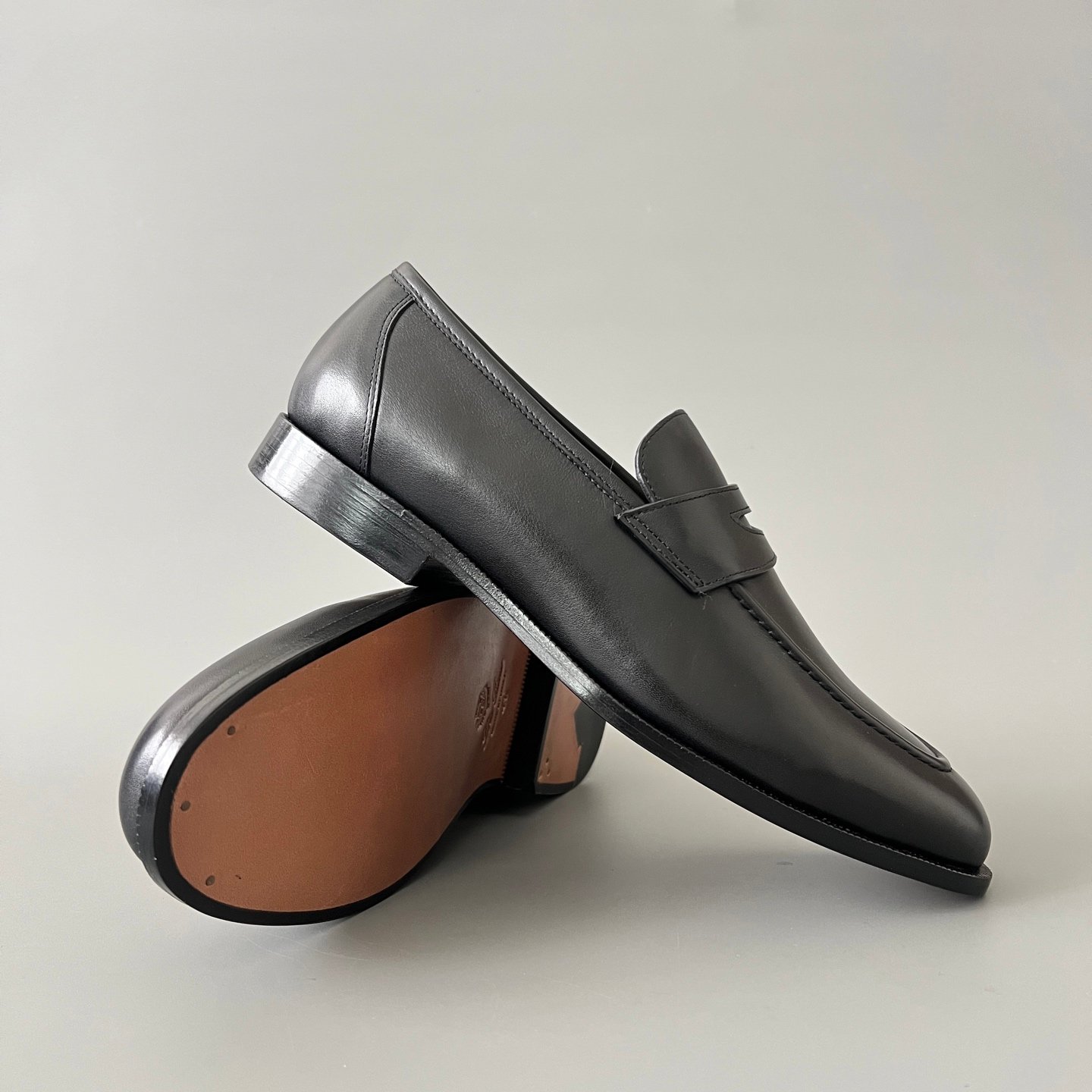 Aurora Custom Loro Piana Mainline Sergio Loafer - Premium Onyx Black Smooth Calfskin Edition (Full Leather Sole Custom Edition) - Image 7