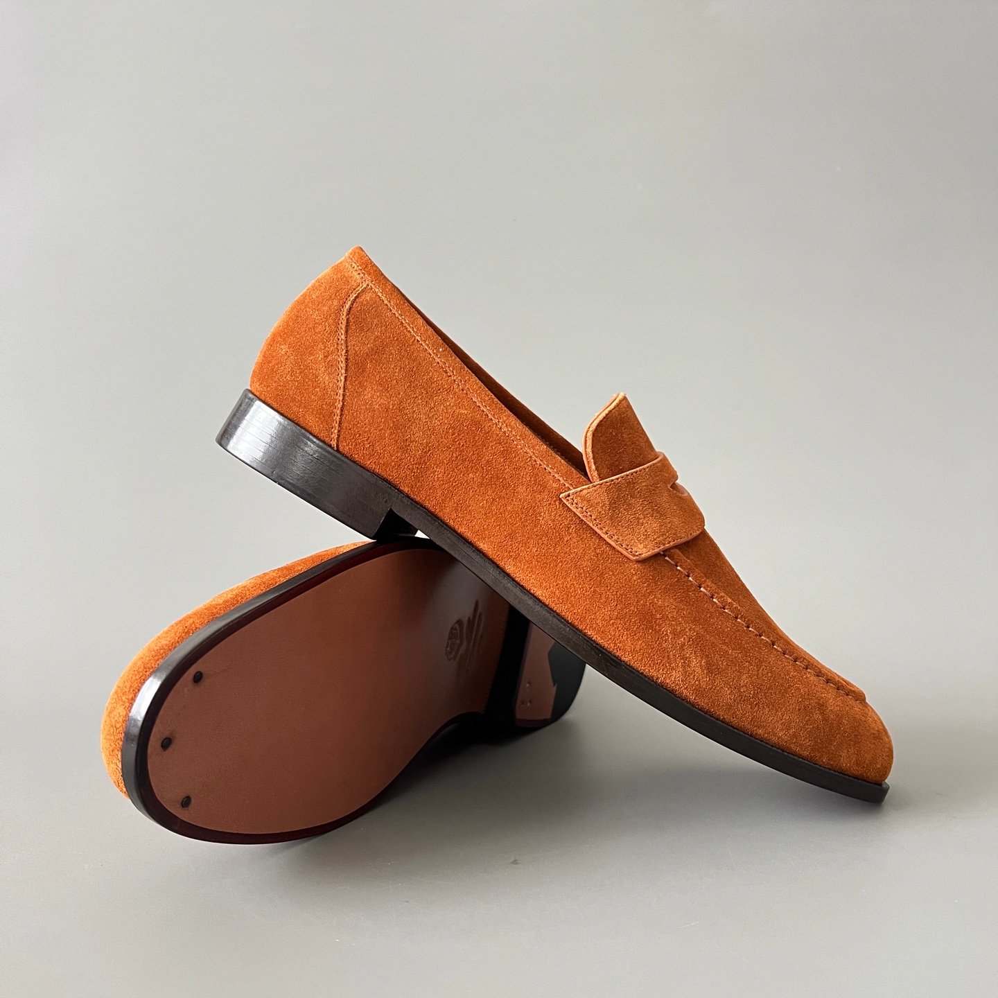 Aurora Custom Loro Piana Mainline Sergio Loafer - Premium Fox Tan / Amber Suede Edition (Full Leather Sole Custom Edition) - Image 7
