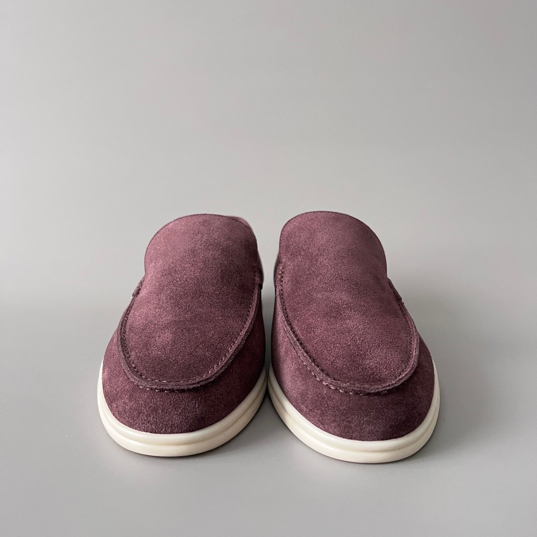 Aurora Custom Loro Piana Mainline Summer Walk Loafer - Premium Deep Bordeaux Suede & Iconic White Rubber Sole Edition - Image 2