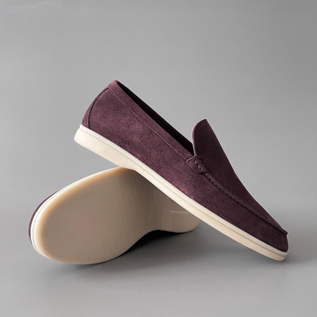 Aurora Custom Loro Piana Mainline Summer Walk Loafer - Premium Deep Bordeaux Suede & Iconic White Rubber Sole Edition - Image 7