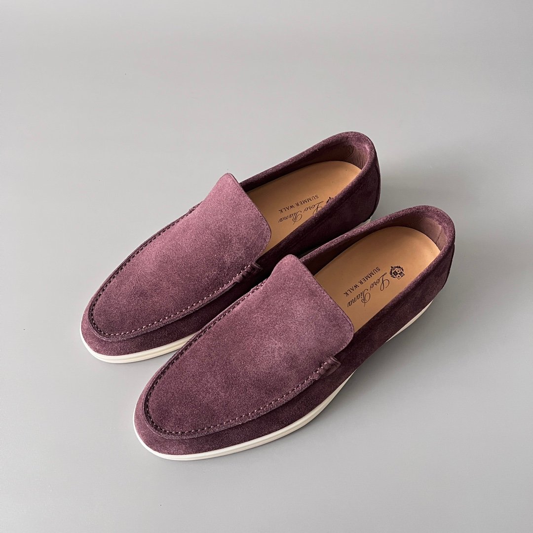 Aurora Custom Loro Piana Mainline Summer Walk Loafer - Premium Deep Bordeaux Suede & Iconic White Rubber Sole Edition - Image 8
