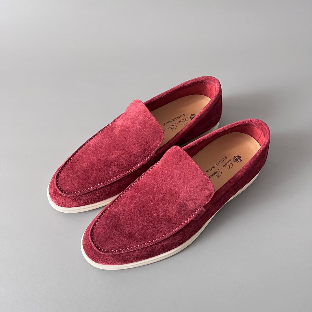Aurora Custom Loro Piana Mainline Summer Walk Loafer - Premium Raspberry Fuchsia Suede & Iconic White Rubber Sole Edition - Image 8