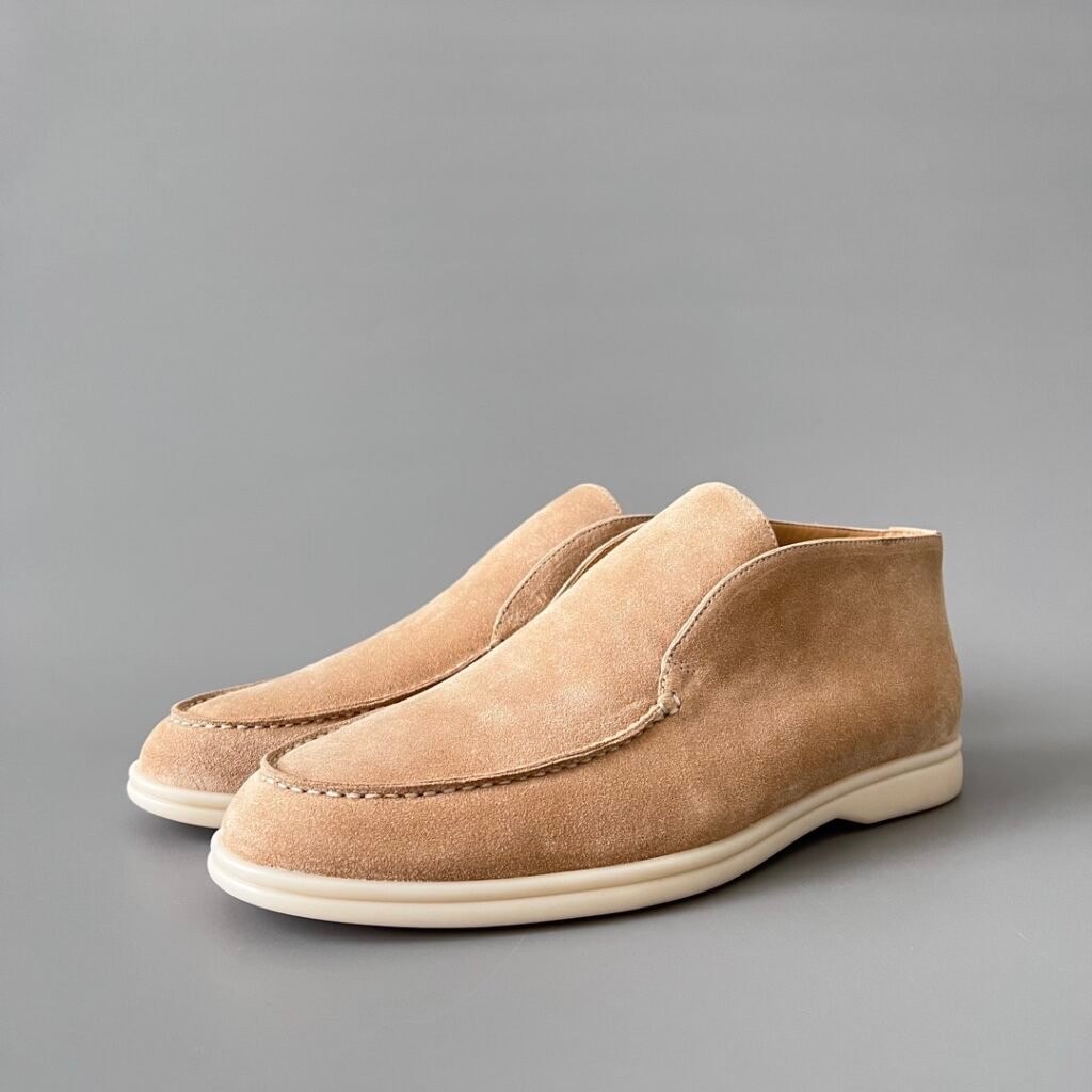 Aurora Custom Loro Piana Classic Open Walk Men's Boot - Sand/Oatmeal Beige Suede Edition