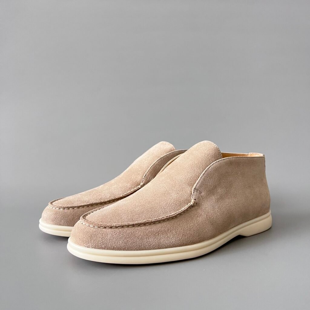 Aurora Custom Loro Piana Classic Open Walk Men's Boot - Sand/Oatmeal Beige Suede Edition