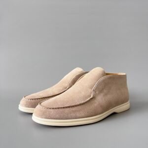 Aurora Custom Loro Piana Classic Open Walk Men's Boot - Sand/Oatmeal Beige Suede Edition
