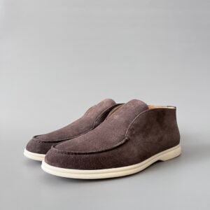 Aurora Custom Loro Piana Classic Open Walk Men's Boot - Chocolate Brown Suede Edition