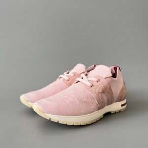 Aurora Custom Loro Piana Classic Modular Walk Sneaker - Blossom Pink Technical Knit & Suede
