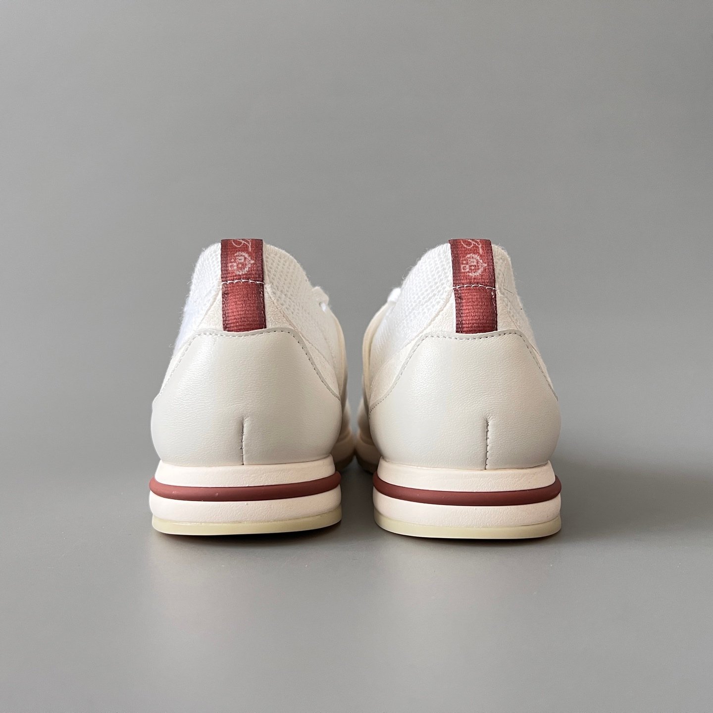 Aurora Custom Loro Piana Classic Modular Walk Sneaker - Triple Off-White Technical Knit & Suede - Image 5