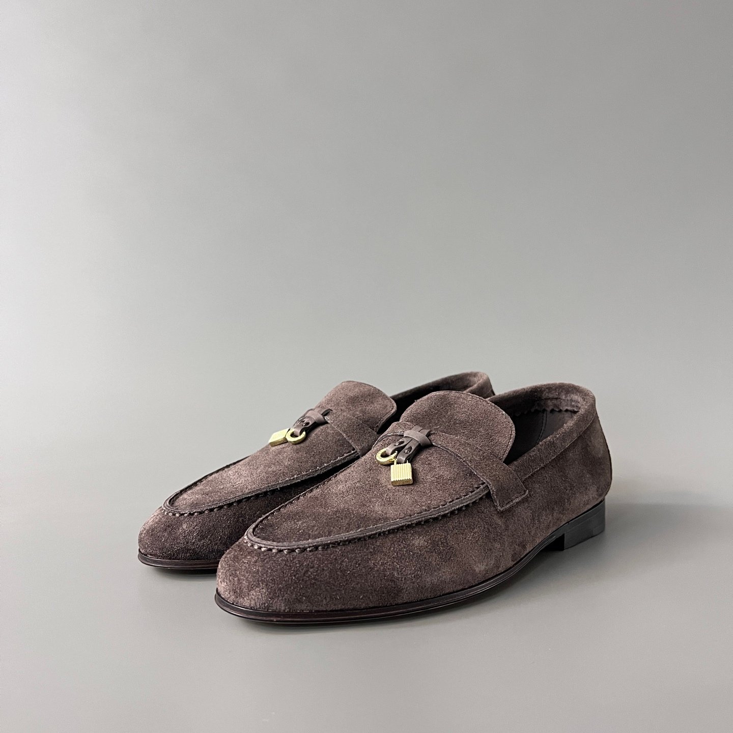 Aurora Custom Loro Piana Classic Summer Charms Walk Loafer - Dark Chocolate Suede & Leather Sole Edition (Women's Edition)