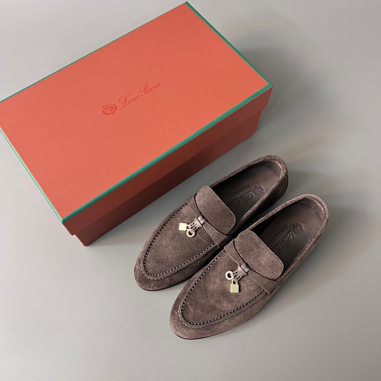 Aurora Custom Loro Piana Classic Summer Charms Walk Loafer - Dark Chocolate Suede & Leather Sole Edition (Women's Edition) - Image 9