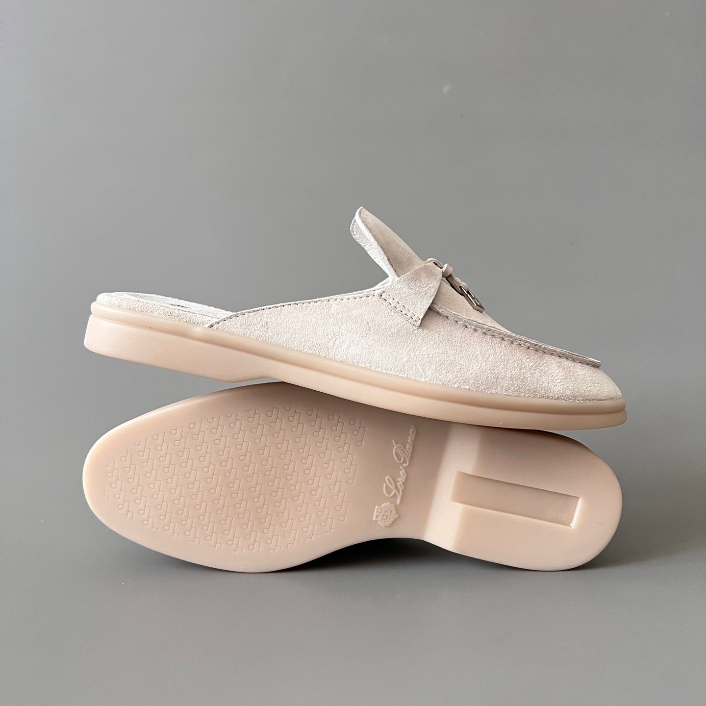 Aurora Custom Loro Piana Classic Summer Charms Walk Mule - Alabaster Suede Edition (Women's Edition) - Image 6