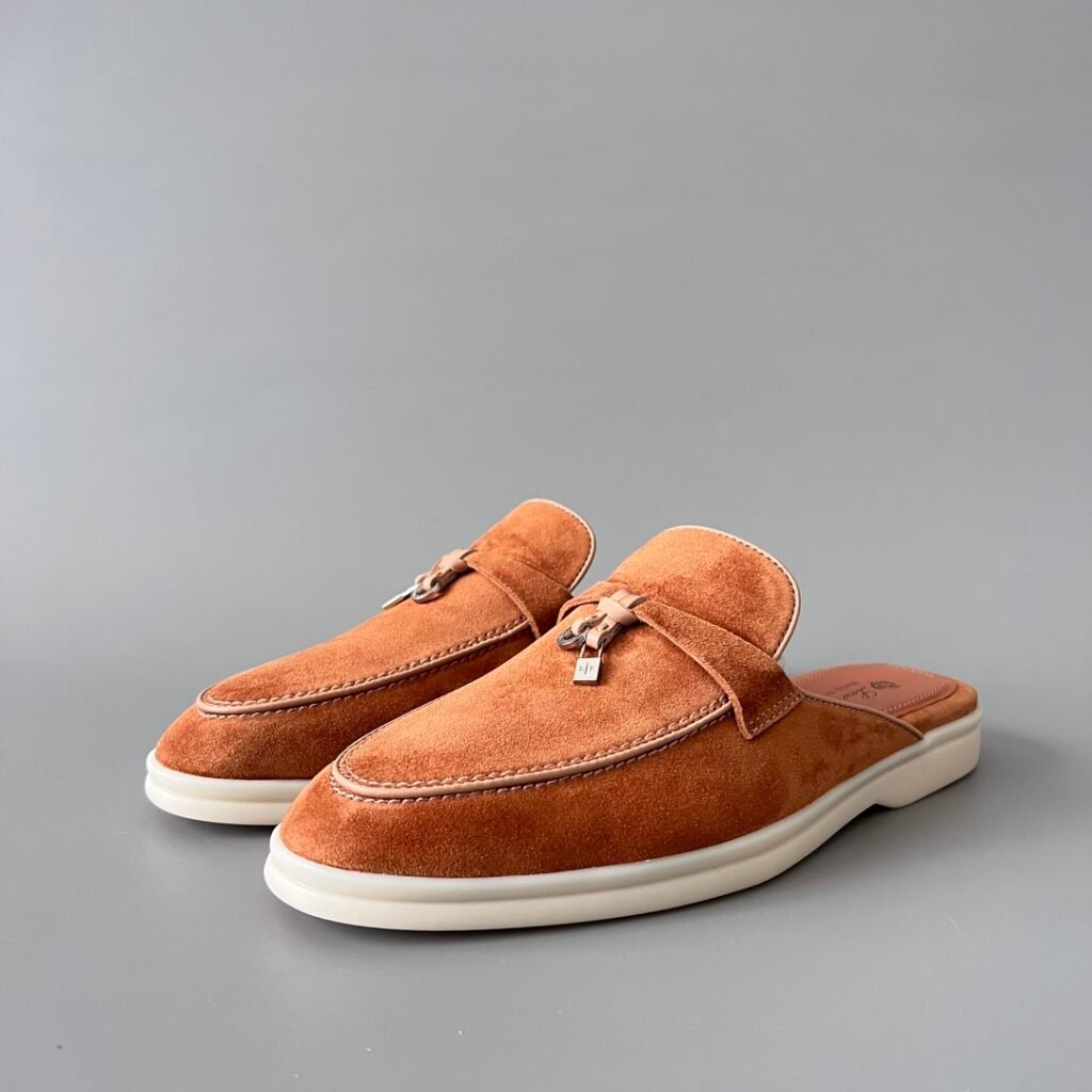 Aurora Custom Loro Piana Classic Summer Charms Walk Mule - Tobacco Brown Suede Edition (Women's Edition)
