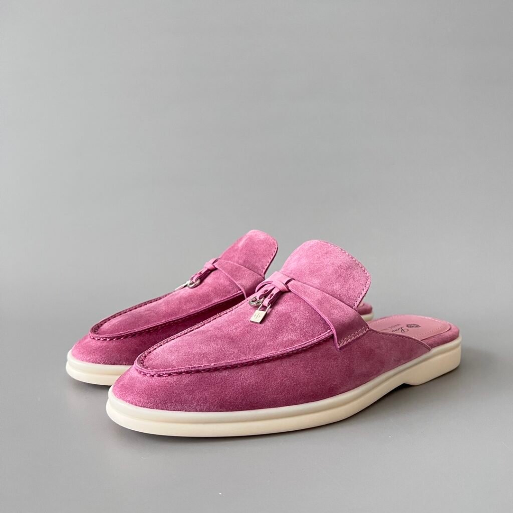 Aurora Custom Loro Piana Classic Summer Charms Walk Mule - Fuchsia Pink Suede Edition (Women's Edition)