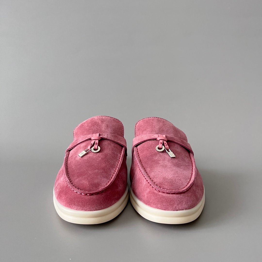 Aurora Custom Loro Piana Classic Summer Charms Walk Mule - Fuchsia Pink Suede Edition (Women's Edition) - Image 2