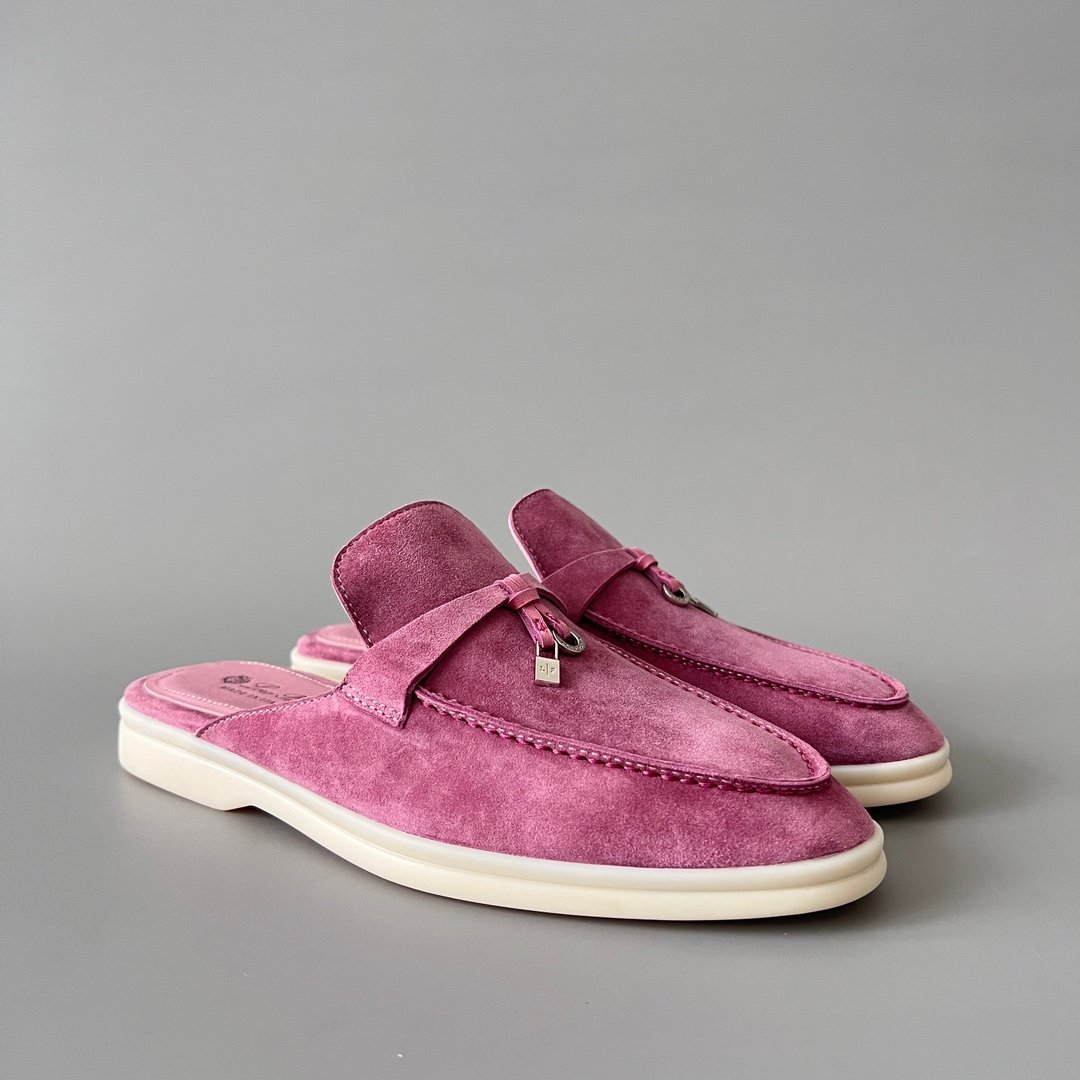 Aurora Custom Loro Piana Classic Summer Charms Walk Mule - Fuchsia Pink Suede Edition (Women's Edition) - Image 3