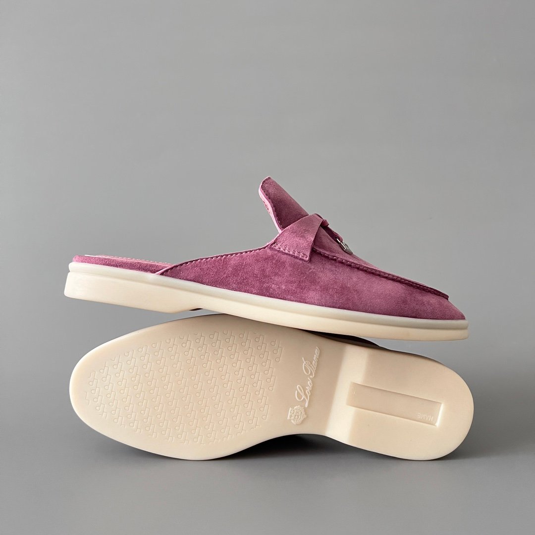Aurora Custom Loro Piana Classic Summer Charms Walk Mule - Fuchsia Pink Suede Edition (Women's Edition) - Image 6