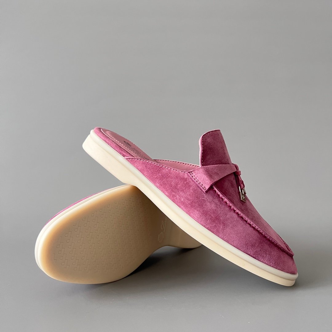 Aurora Custom Loro Piana Classic Summer Charms Walk Mule - Fuchsia Pink Suede Edition (Women's Edition) - Image 7